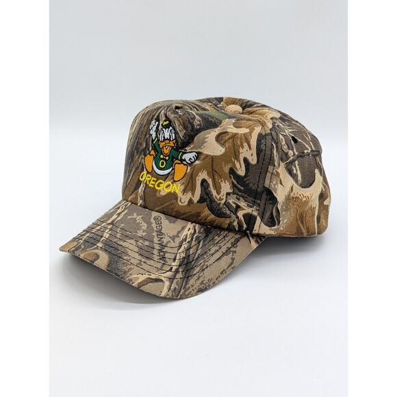 University Of Oregon Donald Duck Camo Hat Cap OU Ducks Vintage Snapback - Picture 3 of 10